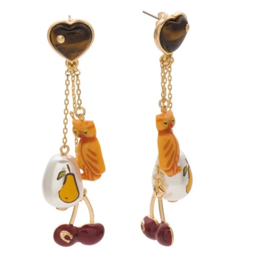 Coach Mixed Charm Statement Earrings - Picture 8 of 9